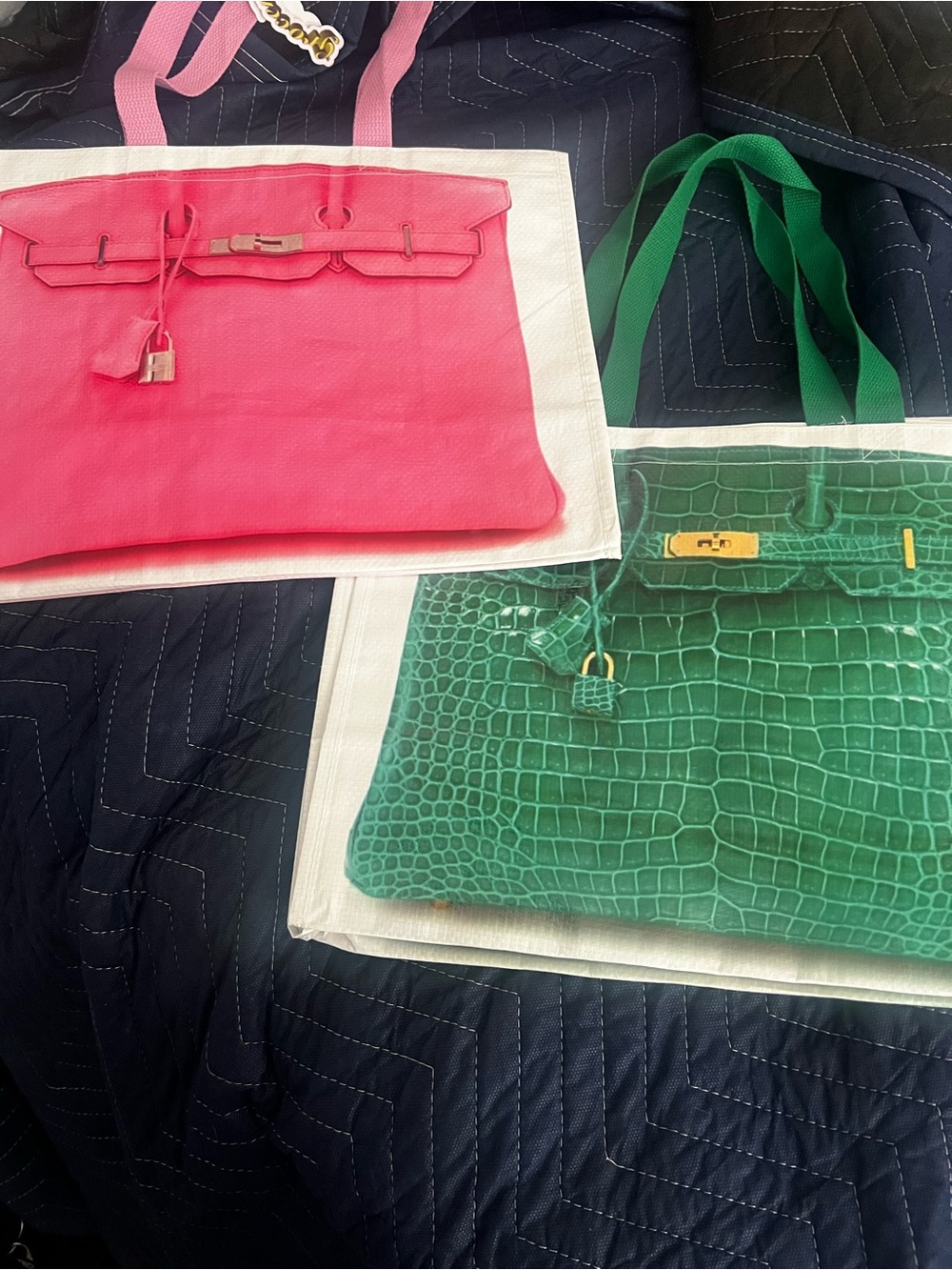 Pink and Green Women Tote Bags - Designer Style